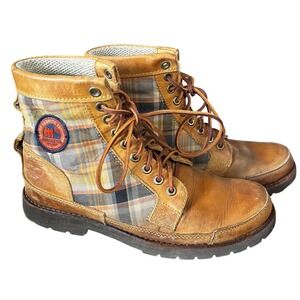 Timberland Shackleton Expedition Boots Men Plaid Leather Outdoor Size 9.5